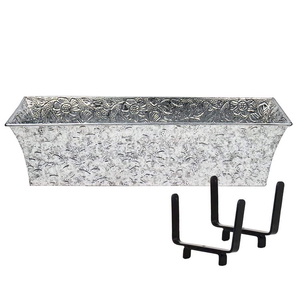 24 in. Wide Steel Handrail Flowerbox Bracket Kit for 2 x 4 in. Rail Black Powder Coat Finish price history on PriceWatchPro