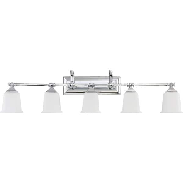 Meridian 5-Light Polished Chrome Vanity Light Meridian 5-Light Polished Chrome Vanity Light