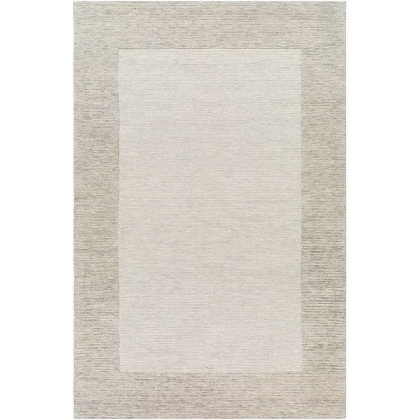 Skylar Medium Gray Modern Border 8 ft. x 10 ft. Area Rug