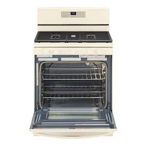 5.0 cu. ft. Gas Range with Self Cleaning and Center Oval Burner in Biscuit