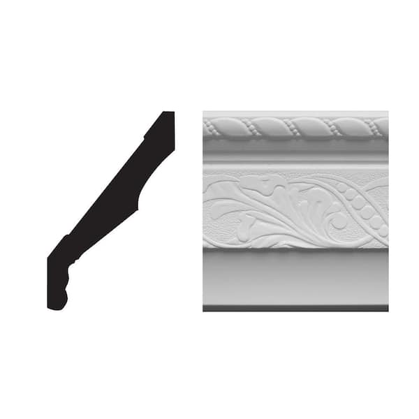 Royal Mouldings 7860 11/16 in. x 5 in. x 8 ft. PVC Composite White Crown Moulding