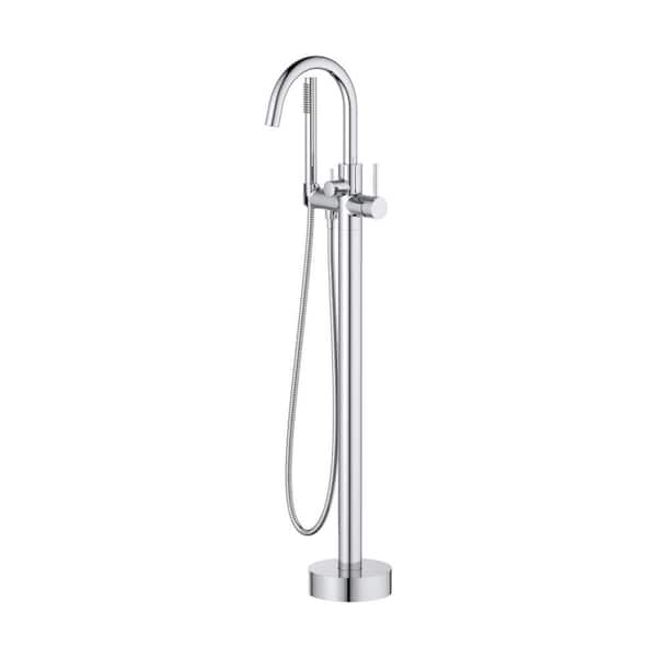 Circular 1 Handle 1-Spray Tub and Shower Faucet 5.5 GPM in Chrome Valve Not Included