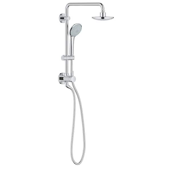 GROHE 18 in. Retrofit Shower System with Rain Shower, Shower Arm in Starlight Chrome