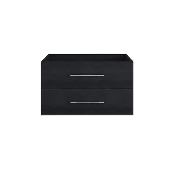 VOLPA USA AMERICAN CRAFTED VANITIES Napa 36 in. W x 20 in. D x 21 in. H Single Sink Bath Vanity Cabinet without Top in Black Ash, Wall Mounted