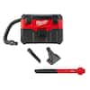 Milwaukee M18 18-Volt 2 Gal. Lithium-Ion Cordless Wet/Dry Vacuum w/AIR-TIP 1-1/4 in. - 2-1/2 in. Flexible Crevice Tool 0880-20-49-90-2030