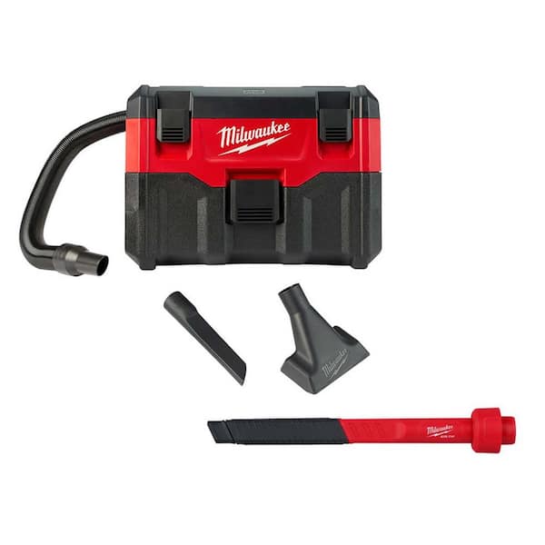 Milwaukee M18 18-Volt 2 Gal. Lithium-Ion Cordless Wet/Dry Vacuum w/AIR-TIP 1-1/4 in. - 2-1/2 in. Flexible Crevice Tool