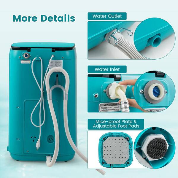 Gymax 7.7 lbs. Full Automatic Washing Machine 0.78 cu. ft