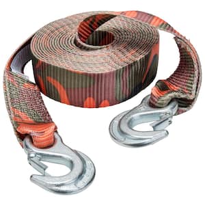 20 ft. x 2 in. Blaze Camo Tow Strap with Hooks