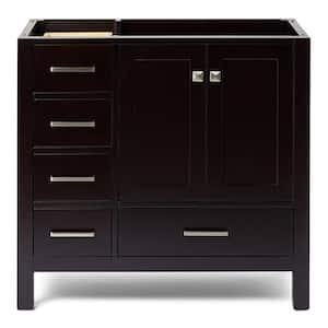 Cambridge 36 in. W x 21.5 in. D x 34.5 in. H Freestanding Bath Vanity Cabinet Only in Espresso