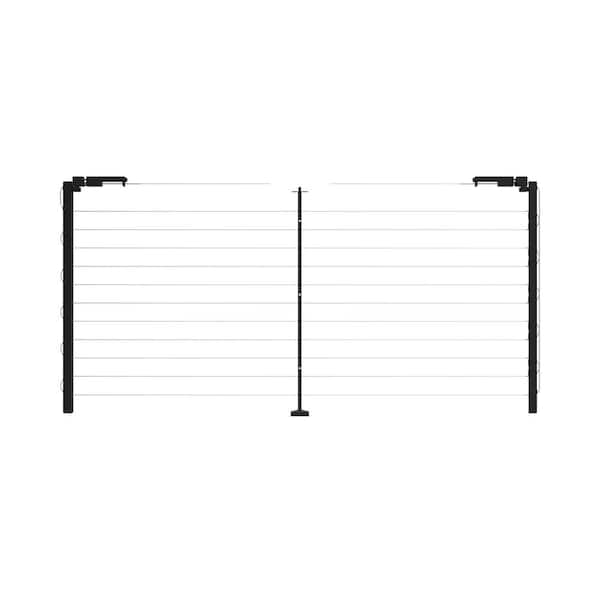 Barrette Outdoor Living Elevation Aluminum 6 ft. x 36 in. Matte Black Level Panel for Cable Railing System