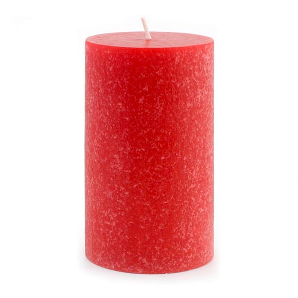 ROOT CANDLES 4 in. x 6 in. Timberline Red Unscented Pillar Candle