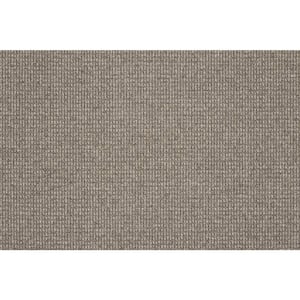 Sand Harbor - Flint/Stone - Gray 12 ft. 27 oz. Wool Loop Installed Carpet