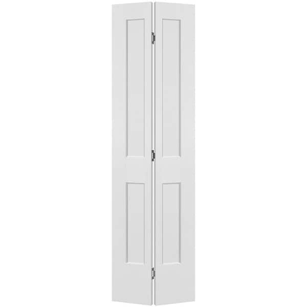 24 in. x 80 in. 2-Panel Logan Hollow Core Primed Molded Composite Bi-fold Door