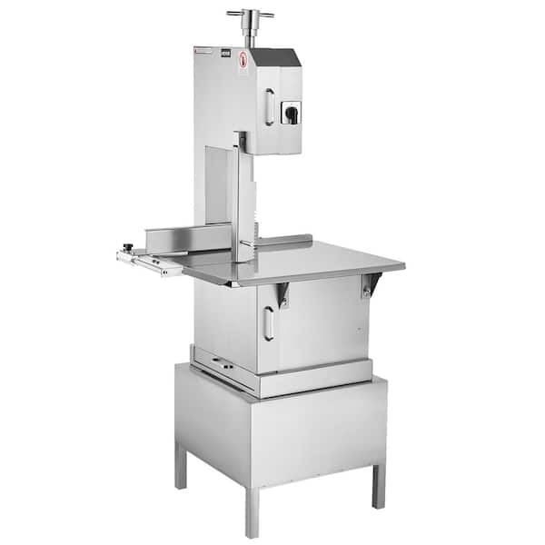 VEVOR Commercial Electric Meat Bandsaw 2200-Watts Stainless Steel Vertical Bone Saw Machine 0.16-8.7 in. Thickness, Silver