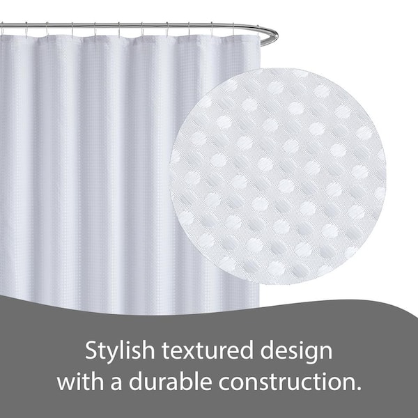 Textured Microfiber Shower Curtain Set, Shower Curtain Liner 72 X 80 Cm