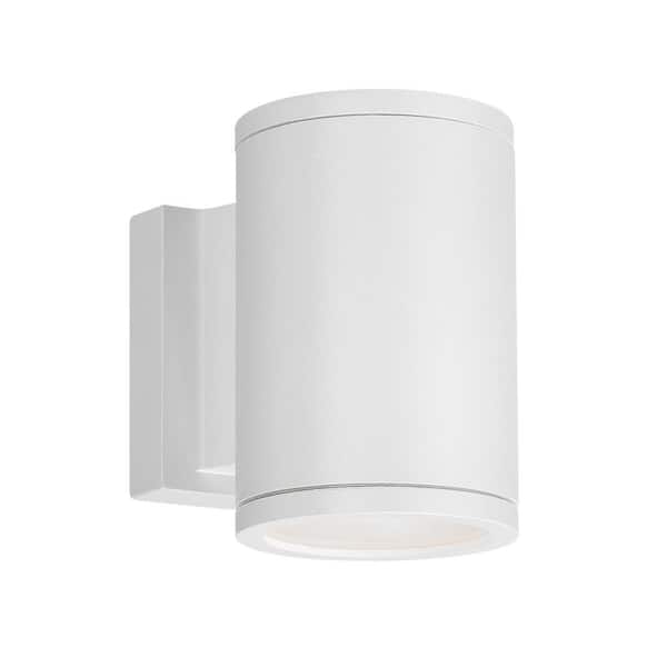WAC Lighting Tube 2-Light White ENERGY STAR LED Indoor or Outdoor Wall Cylinder Light