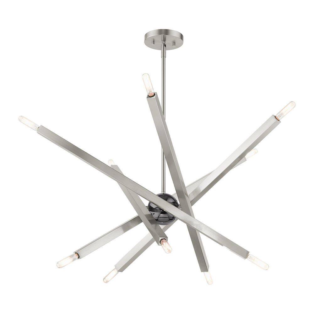 Monaco Brushed Nickel 10-Light Sputnik Chandelier