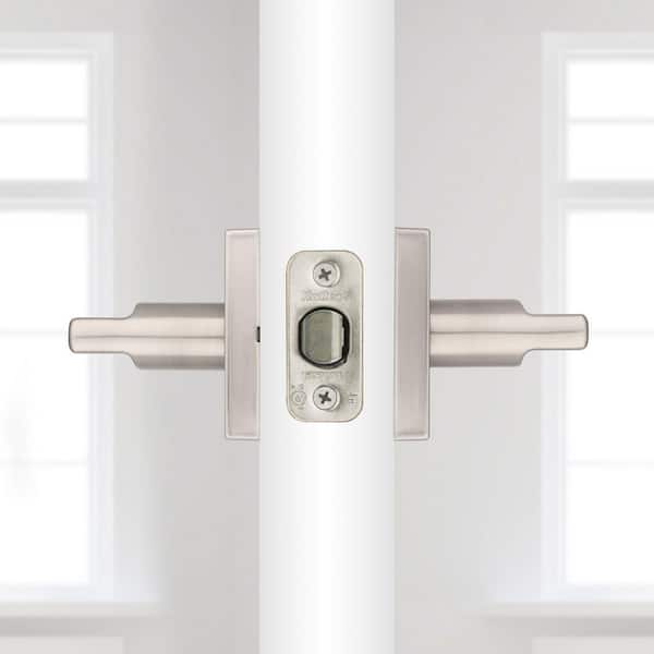 Kwikset Halifax Square Satin Nickel Hall/Closet Door Lever