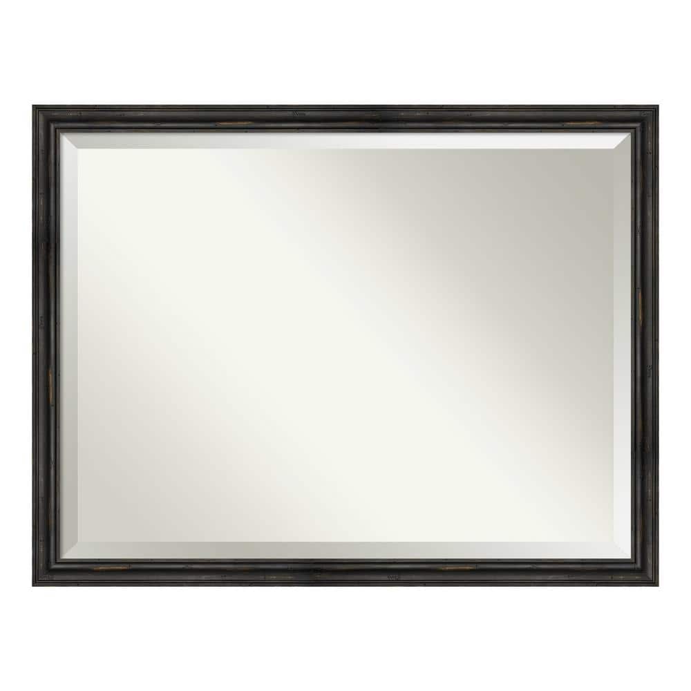 Rustic Black Pine Rectangular Bathroom Vanity Mirror