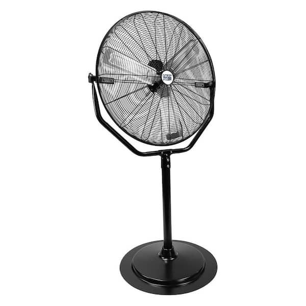 30 in. 3-Speed High Velocity Pedestal Fan in Black with Heavy Duty Tilting Fan Head