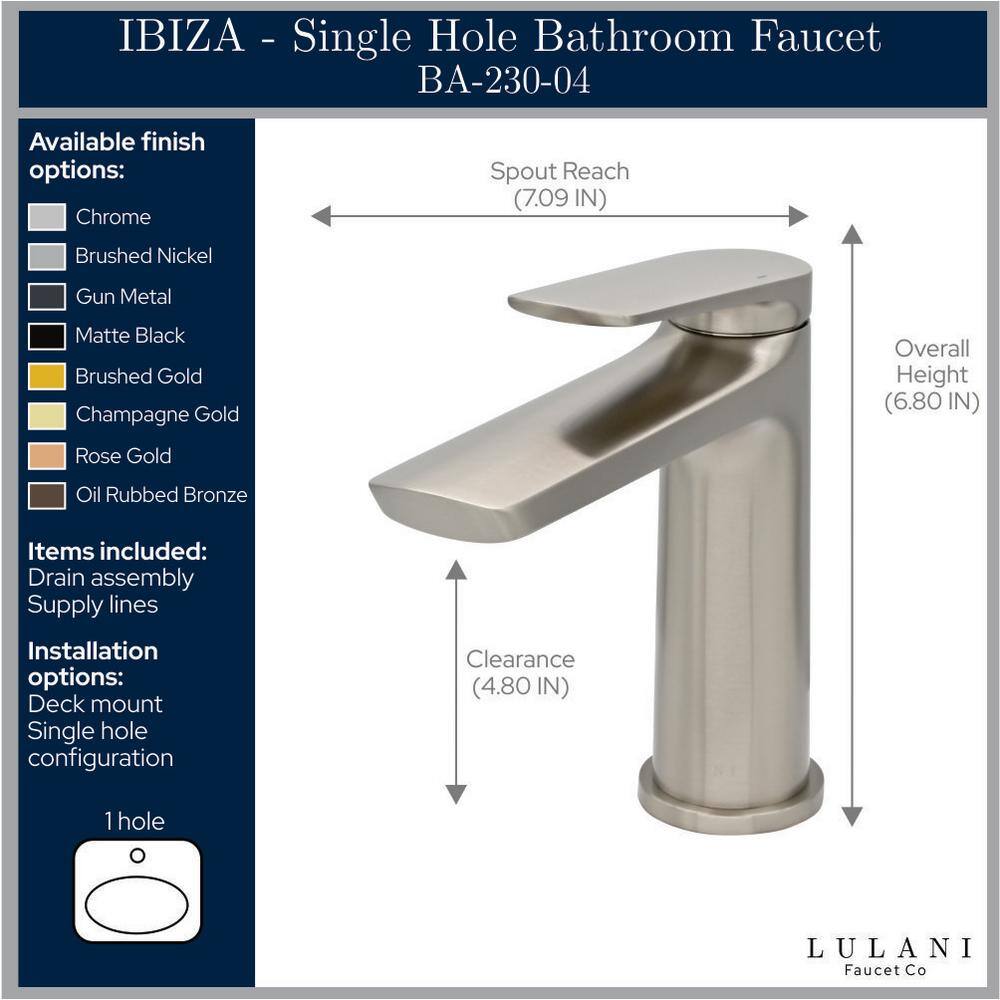 Champagne Gold Polished Brass Single Handle Bathroom Faucet