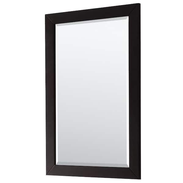 Daria 24 in. W x 36 in. H Framed Rectangular Bathroom Vanity Mirror in Dark Espresso