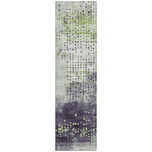 Chantille Machine Washable Indoor/Outdoor Abstract ACN1995 Aloe 2 ft. 3 in. x 7 ft. 6 in. Runner Rug