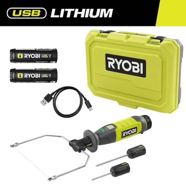 USB Lithium Hot Wire Foam Cutter Kit with 2.0 Ah Battery, Charging Cable, and FREE USB Lithium 2.0 Ah Batteries (2-Pack)