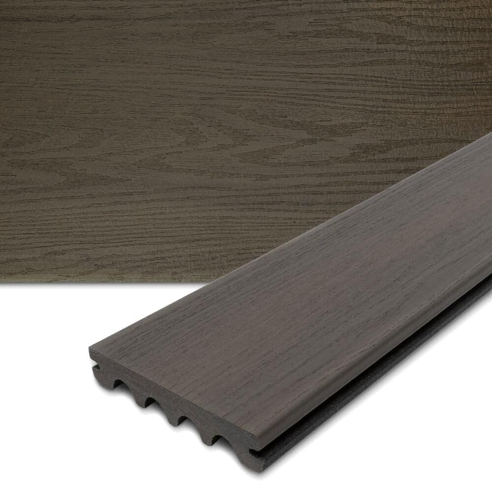 Elevate 5/8 in. x 11.25 in. x 12 ft. Riverbank Groove Composite Fascia Decking Board price history on PriceWatchPro