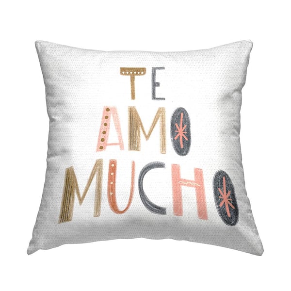 Stupell Industries I Love You So Much Playful Multi-Color Square Outdoor Throw Pillows