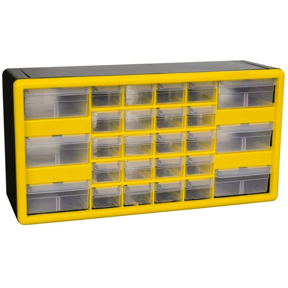 26-Compartment Drawer Small Parts Organizer Hardware Storage, 20 in. W x 6 3/8 in. D x 10 1/4 in. H, Yellow (1-Pack) price history on PriceWatchPro