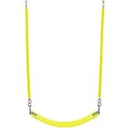 Machrus Swingan Belt Swing For All Ages with Soft Grip Chain Fully Assembled, Yellow