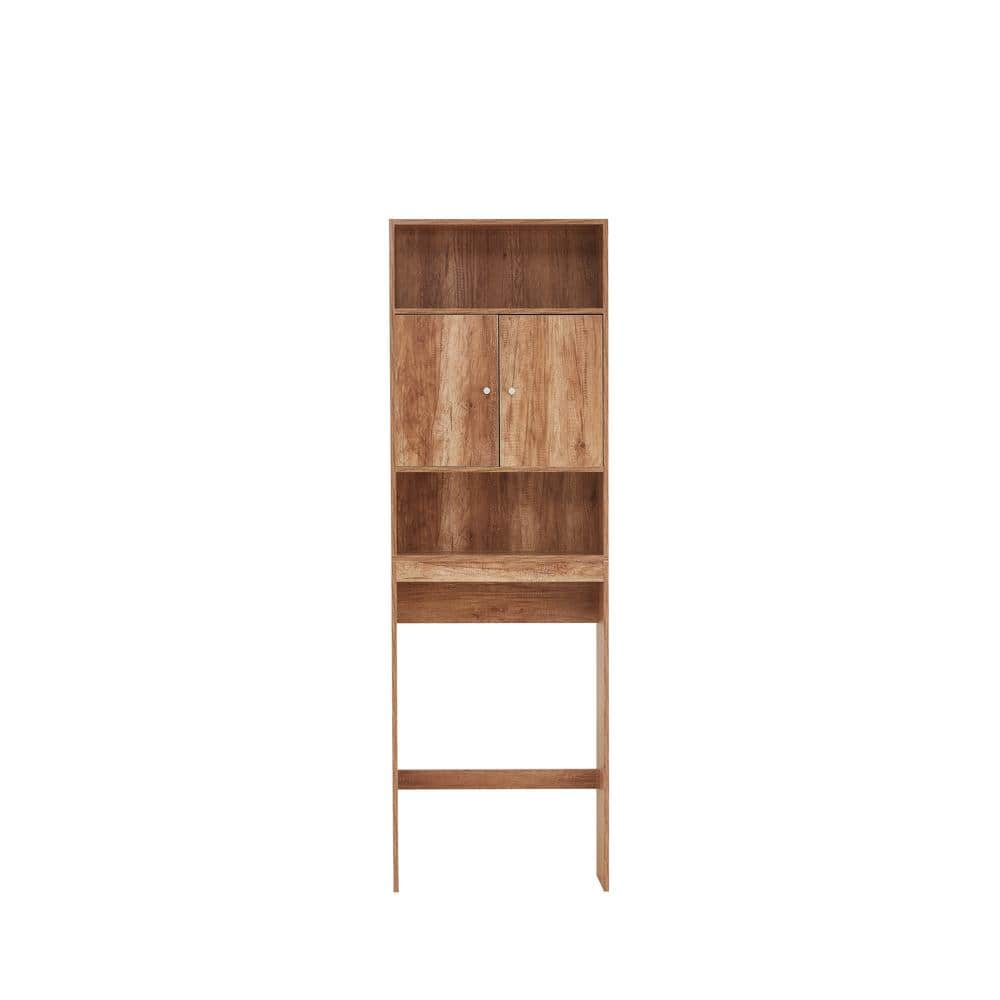 23.62 in. W x 9.05 in. D x 61.81 in. H Yellow Brown Linen Cabinet