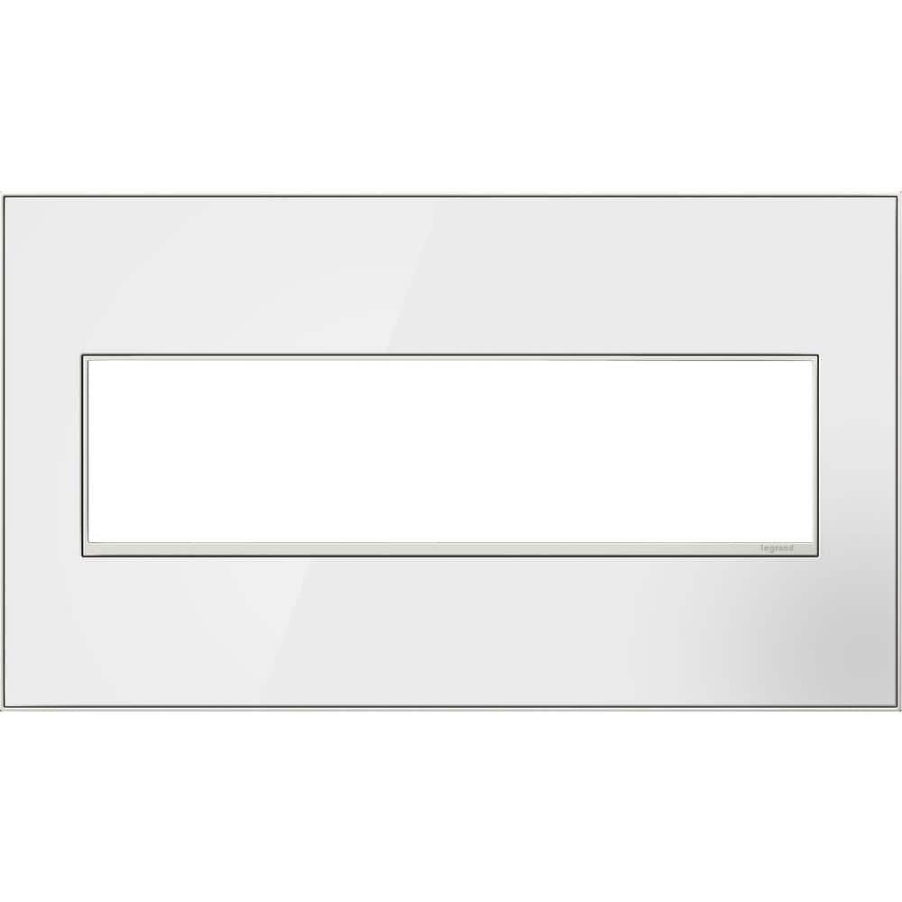 adorne 4 Gang Decorator/Rocker Wall Plate, Mirror White on White (1-Pack) price history on PriceWatchPro