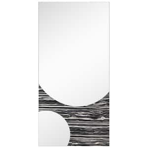 Eclipse Harmony Wall Mirror, 57 in. x 28 in. Rectangular Mirror with Exotica Stained Veneer Accents