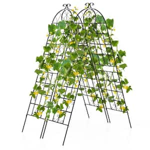 87 in. Metal Garden Trellis Decorative for Climbing Plants (2-Pack)