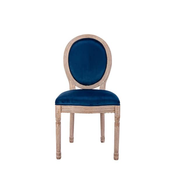 blue oval back dining chair