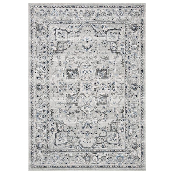 SAFAVIEH Charleston Gray/Dark Gray 5 ft. x 8 ft. Border Area Rug