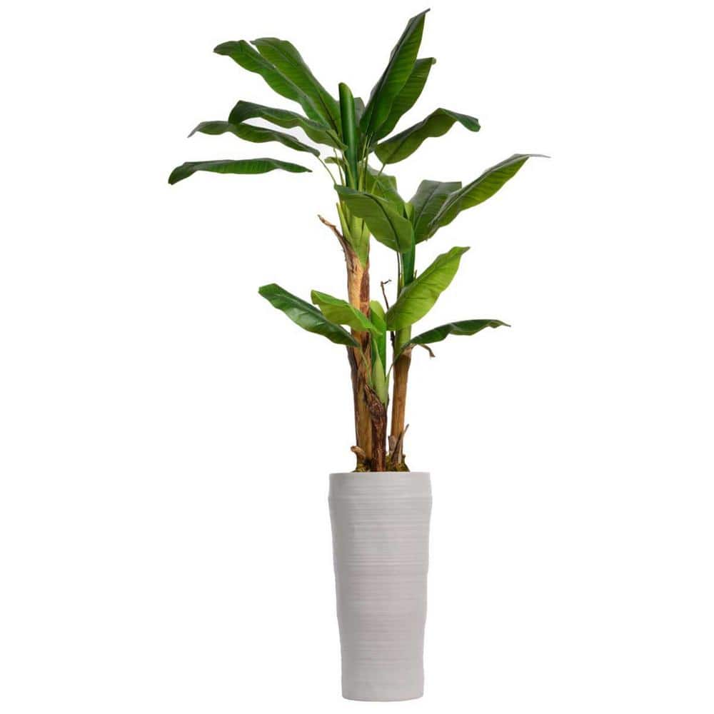 VINTAGE HOME 81 in. Tall Banana Tree Artificial Lifelike Decor with