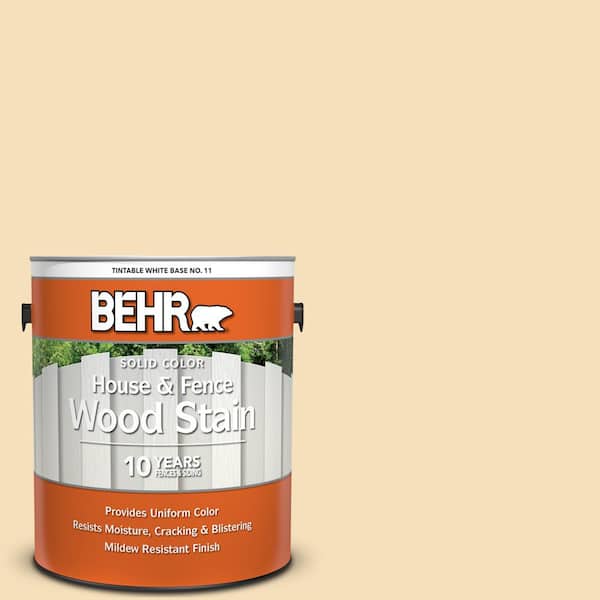 BEHR 1 gal. #350E-3 Oklahoma Wheat Solid Color House and Fence Exterior Wood Stain