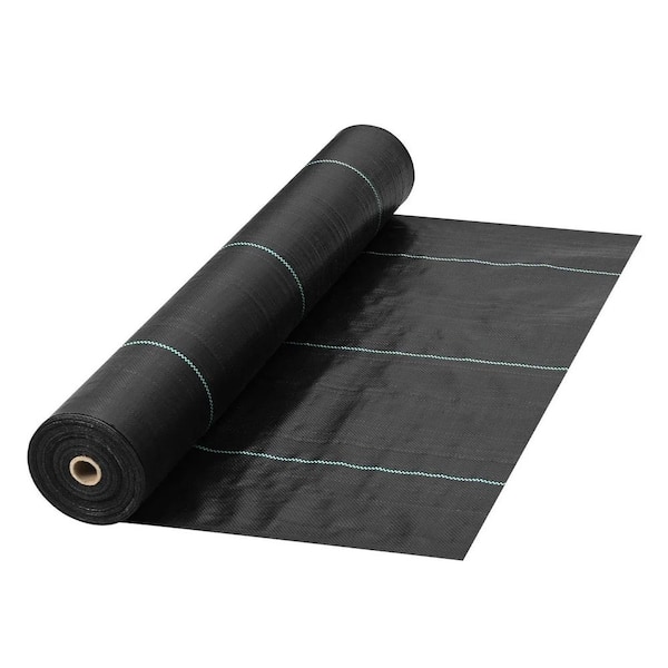 5 ft. x 250 ft. Polypropylene Landscape Fabric 5 oz. Woven Weed Barrier Geotextile High Permeability