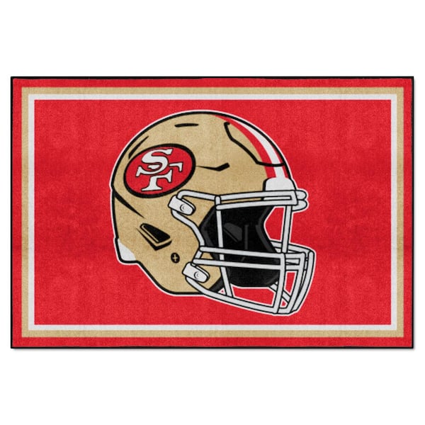 FANMATS San Francisco 49ers Red 5 ft. x 8 ft. Plush Area Rug