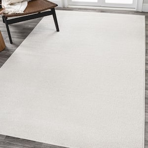 Haze Solid Low-Pile Cream 3 ft. x 5 ft. Area Rug