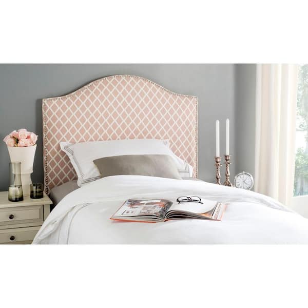 Safavieh Connie Dusty Rose and White Twin Headboard