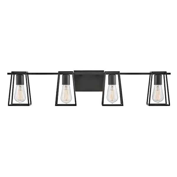 Filmore 33.5 in. 4 Light Black Vanity Light