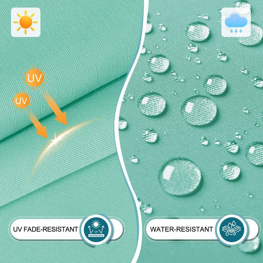 Blue Rectangular Foam Outdoor Chair Cushions Set of 4