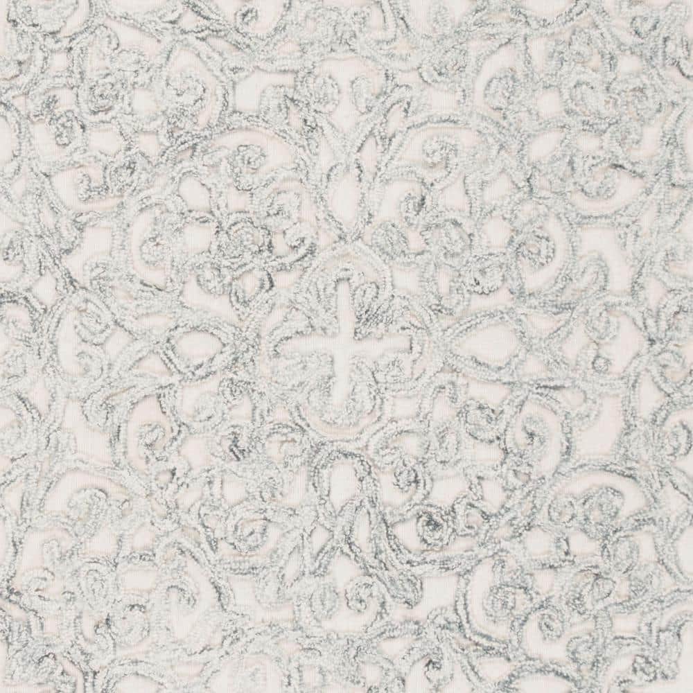 Charcoal & Ivory Hand-Tufted Wool Rug - 5' x 8'