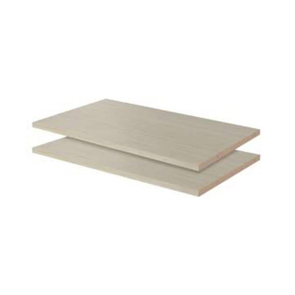 34 in. Gray Weathered Organizer Closet Shelves, Gray (2-Pack)