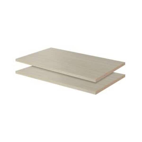 Unbranded 34 in. Gray Weathered Organizer Closet Shelves, Gray (2-Pack)