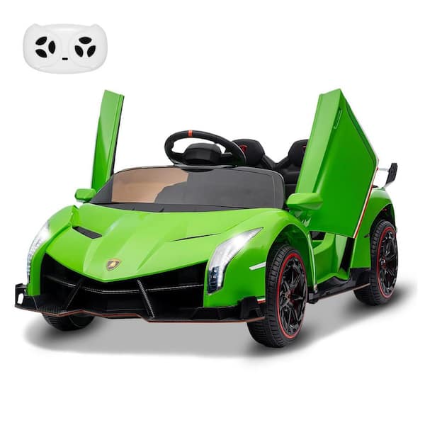Garvee 12V Kids Ride on Car with Remote Control, 3 Speeds, Battery Powered Electric Car, Green